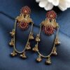 Stunning Peacock Kashmiri Earrings in gold plated traditional design