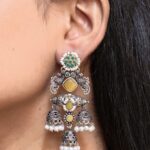 Bulk 20 Stunning Peacock Two Tone Earrings with Elegant Premium Finish - "Yellow"