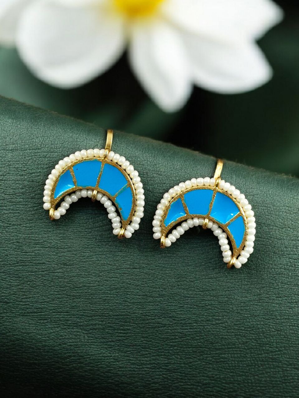 Radiant Golden Moon Bugadi Earrings for Ethnic Elegance 2 Golden Moon Bugadi Earrings traditional brass Maharashtrian ear jewelry