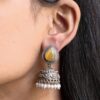 Premium Silver Look Like Jhumka Earring Perfect for Any Cotton Kurti 10 Silver Look Like Jhumka traditional brass silver finish earrings for women