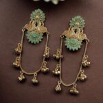 Bulk 66 Stunning Peacock Kashmiri Earrings with Royal Traditional Design - "Mint"