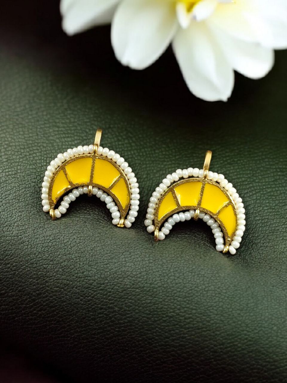 Radiant Golden Moon Bugadi Earrings for Ethnic Elegance 4 Golden Moon Bugadi Earrings traditional brass Maharashtrian ear jewelry