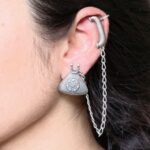 Bulk 34 Silver Replica Beautiful Design Telephone Earcuff | Stone Work Oxidized Jewelry For Girls - "Mint"