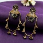 Bulk 70 Stunning Peacock Kashmiri Earrings with Royal Traditional Design - "Black"