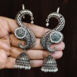 Bulk 162 Stunning Oxidised Jhumka Earcuff with Elegant Traditional Statement Design - "MInt"