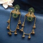 Bulk 72 Stunning Peacock Kashmiri Earrings with Royal Traditional Design - "Green"
