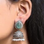 Bulk 10 Premium Silver Look Like Jhumka Earring Perfect for Any Cotton Kurti - "Mint"
