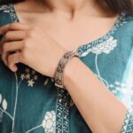 Bulk 184 Attractive Silver Replica Bracelet with Elegant Traditional Art Work - "Red"