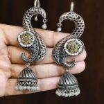 Bulk 160 Stunning Oxidised Jhumka Earcuff with Elegant Traditional Statement Design - "Yellow"