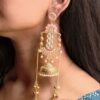 Premium Long Kashmiri Jhumka Earrings with Traditional Adorable Designs 16 Elegant Long Kashmiri Jhumka Earrings in antique gold finish