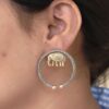 Traditional Elephant Studs Oxidised Elephant Design Ethnic Earrings