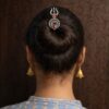 Elegant Silver Trishul Hairpin for Women Traditional Hair Accessory