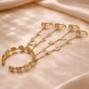 Goldplated Flower Hathphool Elegant Dazzling Traditional Hand Jewelry for Women 5 Goldplated Flower Hathphool stylish brass jewelry design