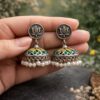 Silver Lotus Jhumka Elegant Dazzling Traditional Earrings for Graceful Women 10 Silver Lotus Jhumka stylish brass jewelry design