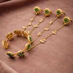 Bulk 54 Kashmiri Peacock Hathphool Stunning Traditional Jewelry with Elegant Royal Design - "Green"