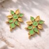 Handmade Floral Earring stylish brass jewelry design