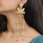 Elegant Butterfly Kashmiri Jhumka Earrings with Stunning Traditional Jewelry