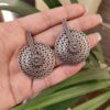 Traditional Round Stud oxidised brass ethnic stud earrings for women