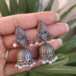 Bulk 26 Elegant Leaf Design Jhumka Earrings – Stunning Traditional Partywear Jewelry - "MInt"