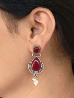 Vintage Drop Earring Elegant Antique Style Brass Jewelry for Women