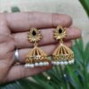 Elegant Gold Plated Lotus Jhumka Earrings for Stunning Traditional Look 12 Gold Plated Lotus Jhumka Traditional Indian Floral Design Earrings