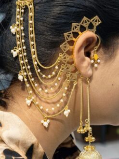 Elegant Non Piercing Kashmiri Jhumka Traditional Ethnic Brass Earrings