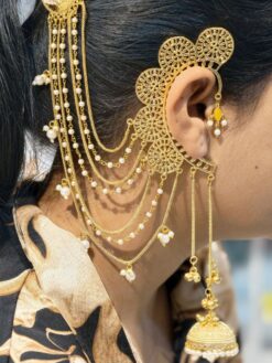 Elegant Non Piercing Kashmiri Jhumka Traditional Clip On Ethnic Earrings for Women