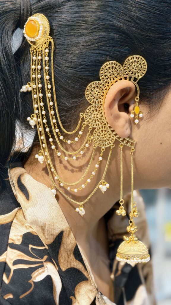 Beautiful Non Piercing Kashmiri Jhumka Ethnic Design Jewelry