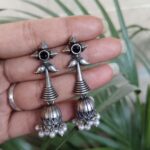 Bulk 112 Unique Silver Dangler Jhumka Earrings | Amazing Statement Earrings for Stylish Party Wear Look - "Black"