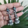 Silver Dangler Jhumka traditional oxidized silver tone dangler earrings for women