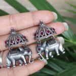 Bulk 102 Vintage Elephant Studs – Charming Earrings for Beautiful Style - "Red"