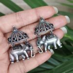 Bulk 92 Vintage Elephant Studs – Charming Earrings for Beautiful Style - "Black"
