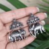 Vintage Elephant Studs antique style elephant design brass earrings for girls