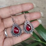 Bulk 80 Silver Drop Earring Beautiful Lightweight Jewelry For Everyday Style - "Red"