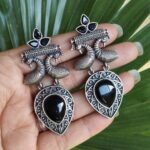 Bulk 52 Antique Peacock Earring With Amazing Traditional Design Detailing - "Black"