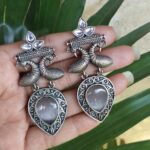 Bulk 62 Antique Peacock Earring With Amazing Traditional Design Detailing - "Grey"