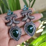 Bulk 50 Antique Peacock Earring With Amazing Traditional Design Detailing - "Green"