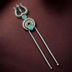 Bulk 46 Elegant Silver Trishul Hairpin for Women Stylish Adorable Hair Accessory - "MInt"