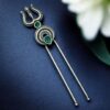 Elegant Silver Trishul Hairpin for Women Traditional Hair Accessory
