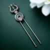 Elegant Silver Trishul Hairpin for Women Traditional Hair Accessory