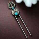 Bulk 44 Elegant Silver Trishul Hairpin for Women Stylish Adorable Hair Accessory - "Aqua"