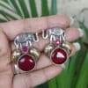 Beautiful Two-Tone Elephant Studs Earring for Daily wear Jewelry 15 Traditional oxidized elephant studs earring stylish animal motif jewelry for women