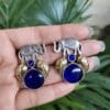 Beautiful Two-Tone Elephant Studs Earring for Daily wear Jewelry 13 Traditional oxidized elephant studs earring stylish animal motif jewelry for women