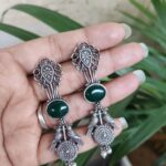 Bulk 6 Vintage Bird Earring with Artistic Amazing Antique Style Jewelry - "Green"
