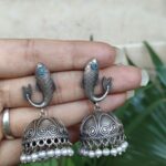 Bulk 168 Fish Jhumka Earring with Traditional Attractive Artistic Oxidized Design - "MInt"