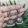 Fish Jhumka Earring with Traditional Attractive Artistic Oxidized Design 13 Fish jhumka earring oxidized silver look traditional ethnic jewelry for women