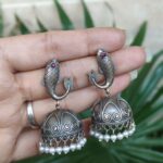 Bulk 170 Fish Jhumka Earring with Traditional Attractive Artistic Oxidized Design - "Red"