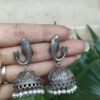 Fish Jhumka Earring with Traditional Attractive Artistic Oxidized Design 11 Fish jhumka earring oxidized silver look traditional ethnic jewelry for women