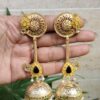 Gold Plated Jhumka Earring traditional ethnic bell design jewelry