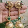 Gold Plated Jhumka Earring traditional ethnic bell design jewelry